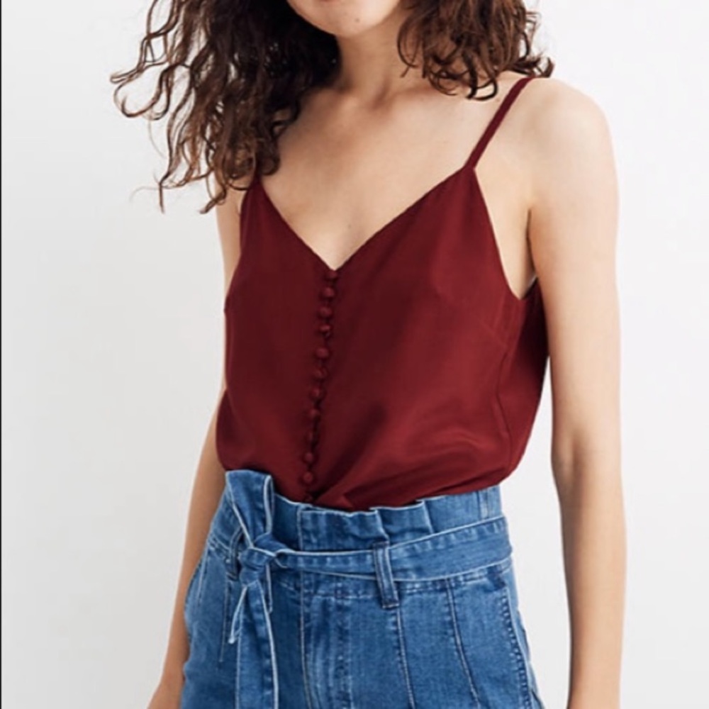 Madewell Silk Button Down Cami - image 1